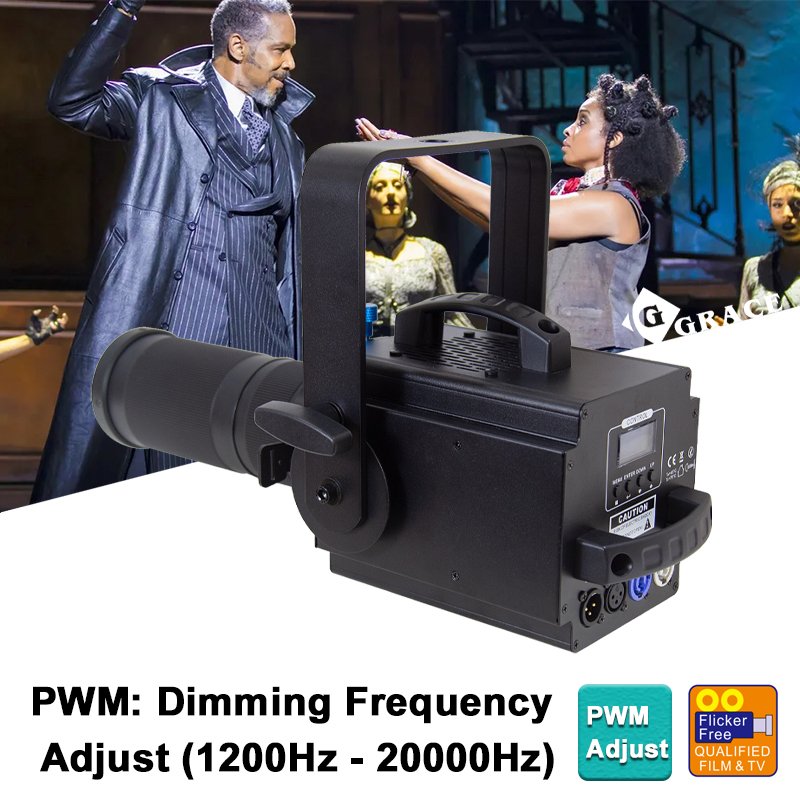 Igracelite Zoom RGBALC 6in1 CRI>96 Studio Light Zoom PWM Mode LED Profile Stage Light