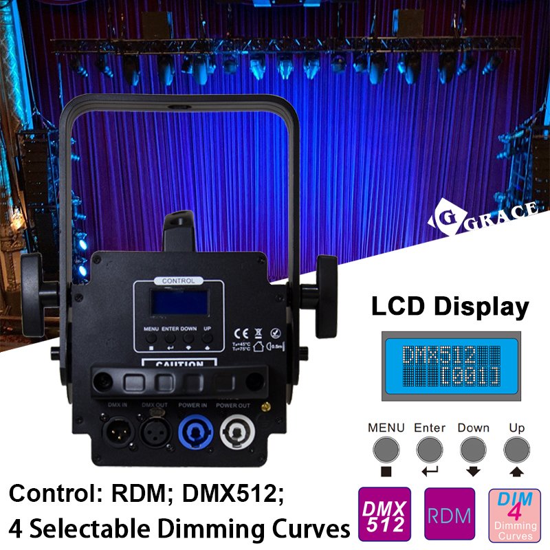 Igracelite Zoom RGBALC 6in1 CRI>96 Studio Light Zoom PWM Mode LED Profile Stage Light