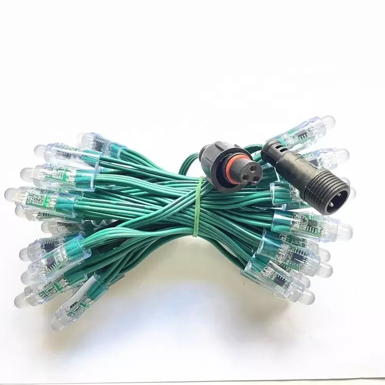 China Wholesale LED Pixel Light 12mm WS2811 IC Full Color IP67 LED Pixel String Light Factory Direct Sale Led Pixel String Light
