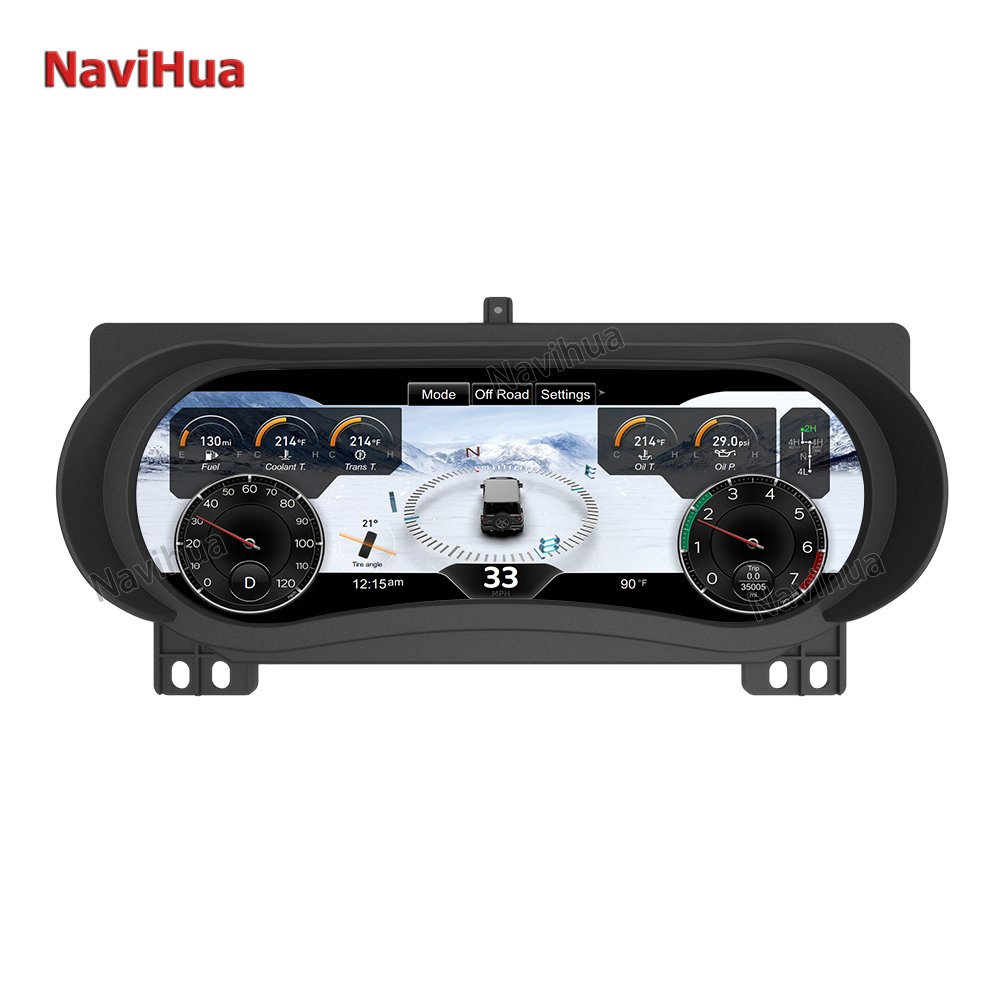 Navihua Virtual Instrument Cluster LCD Instrument Cluster for Jeep Wrangler JL 2011-2017 2018-2023 Cockpit Dashboard Linux