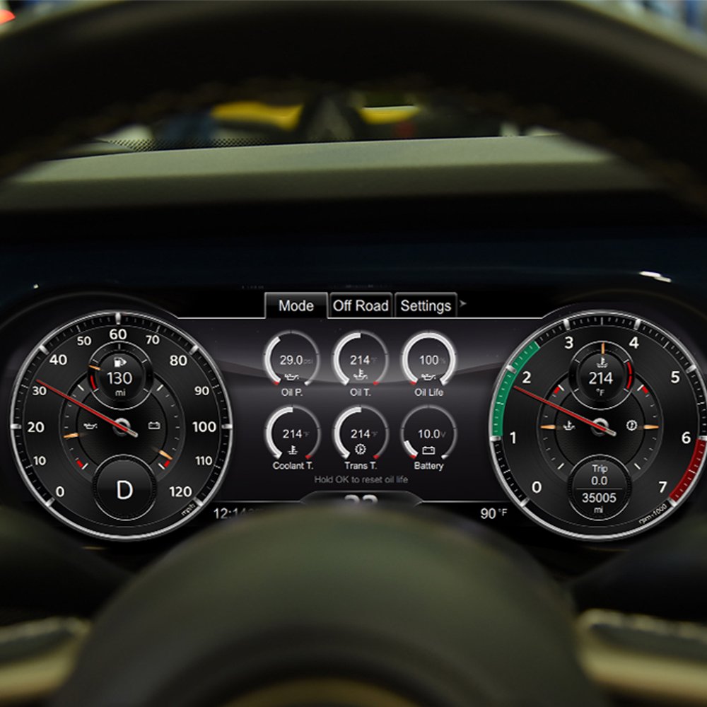 Navihua Virtual Instrument Cluster LCD Instrument Cluster for Jeep Wrangler JL 2011-2017 2018-2023 Cockpit Dashboard Linux