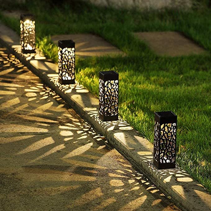 Wholesale Solar Powered Lantern Light Metal Solar Garden Light Solar Decor Outdoor Light Warm White for Backyard Path Landscape