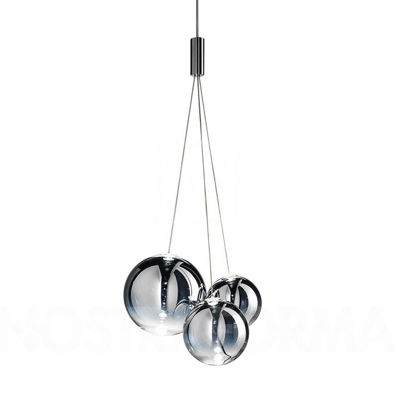 Modern Indoor Bubble Ball Chandelier Lamp clear Smoky Amber Glass Bedside Dinning Room Hanging Led Pendant Light