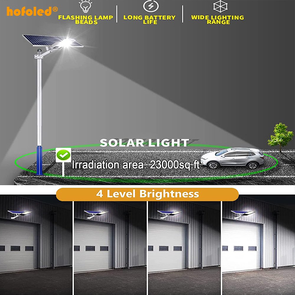 Aluminium Solar LED Street Light with Remote Control 100w 150W 200w 300w 400W IP65 Waterproof Street Lamp