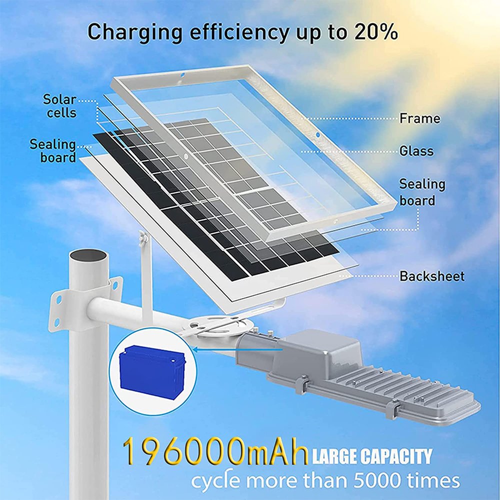 Aluminium Solar LED Street Light with Remote Control 100w 150W 200w 300w 400W IP65 Waterproof Street Lamp