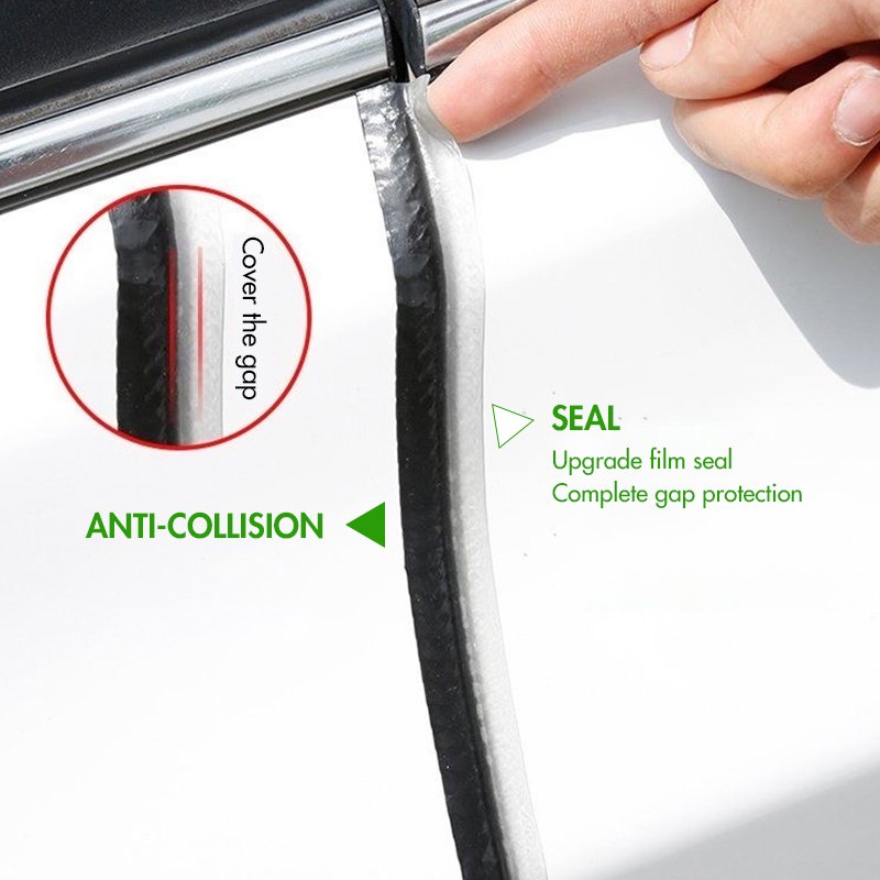Car Scratch Protector Strip Car Anti Noise Reduction Anti-collision PVC U-shaped Decorative Dust-proof Card Slot Seal Strip