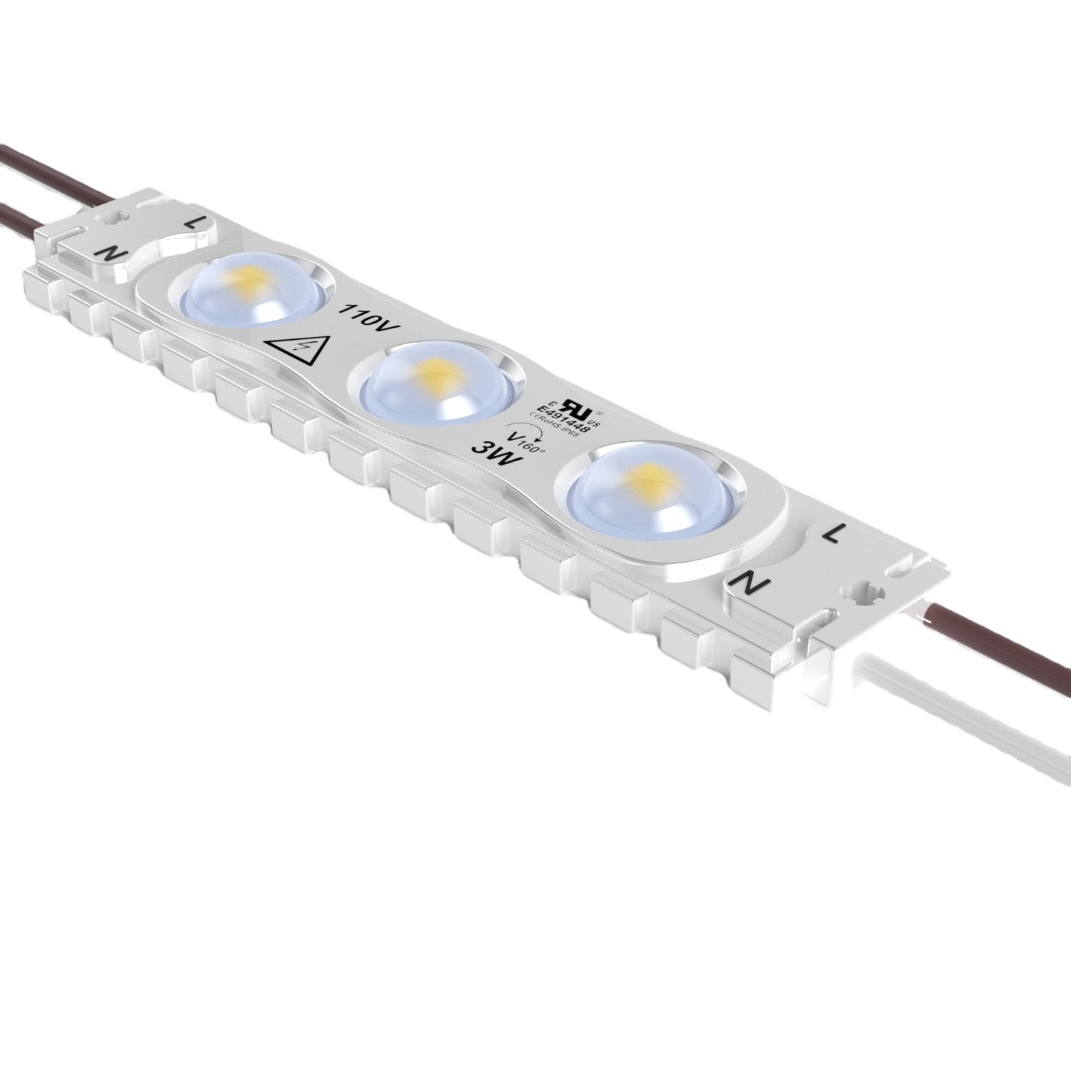 AC 110V/220V UL Listed LED Modules High Bright Light 3W 3 Leds 2835 Injection LED Module for Advertising Sign Box