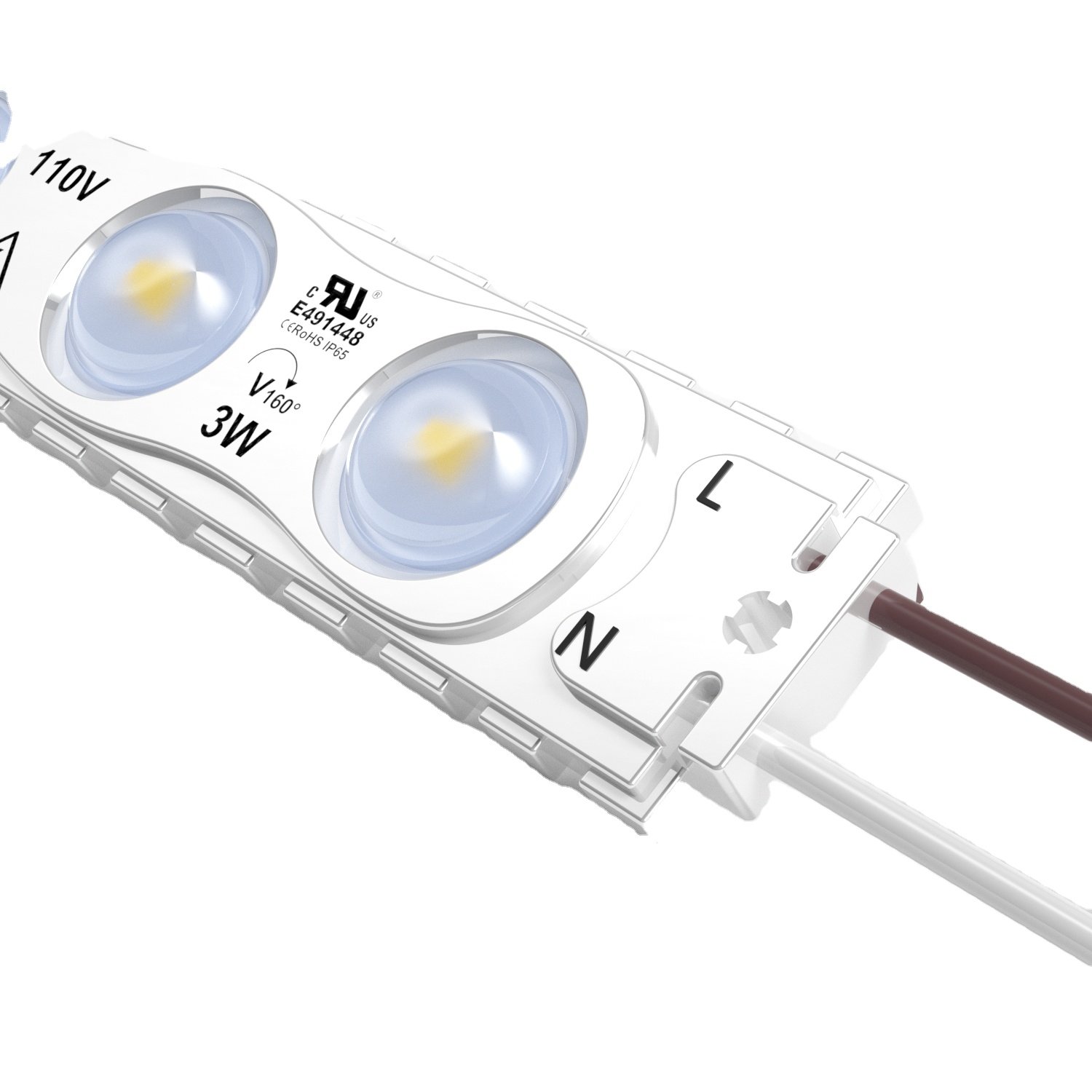 AC 110V/220V UL Listed LED Modules High Bright Light 3W 3 Leds 2835 Injection LED Module for Advertising Sign Box