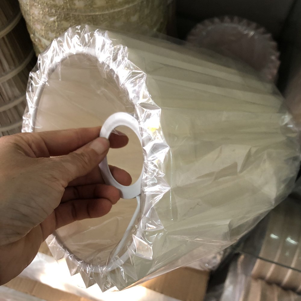 OEM Customized Small Linen Fabric Lampshade With Bulb Clip
