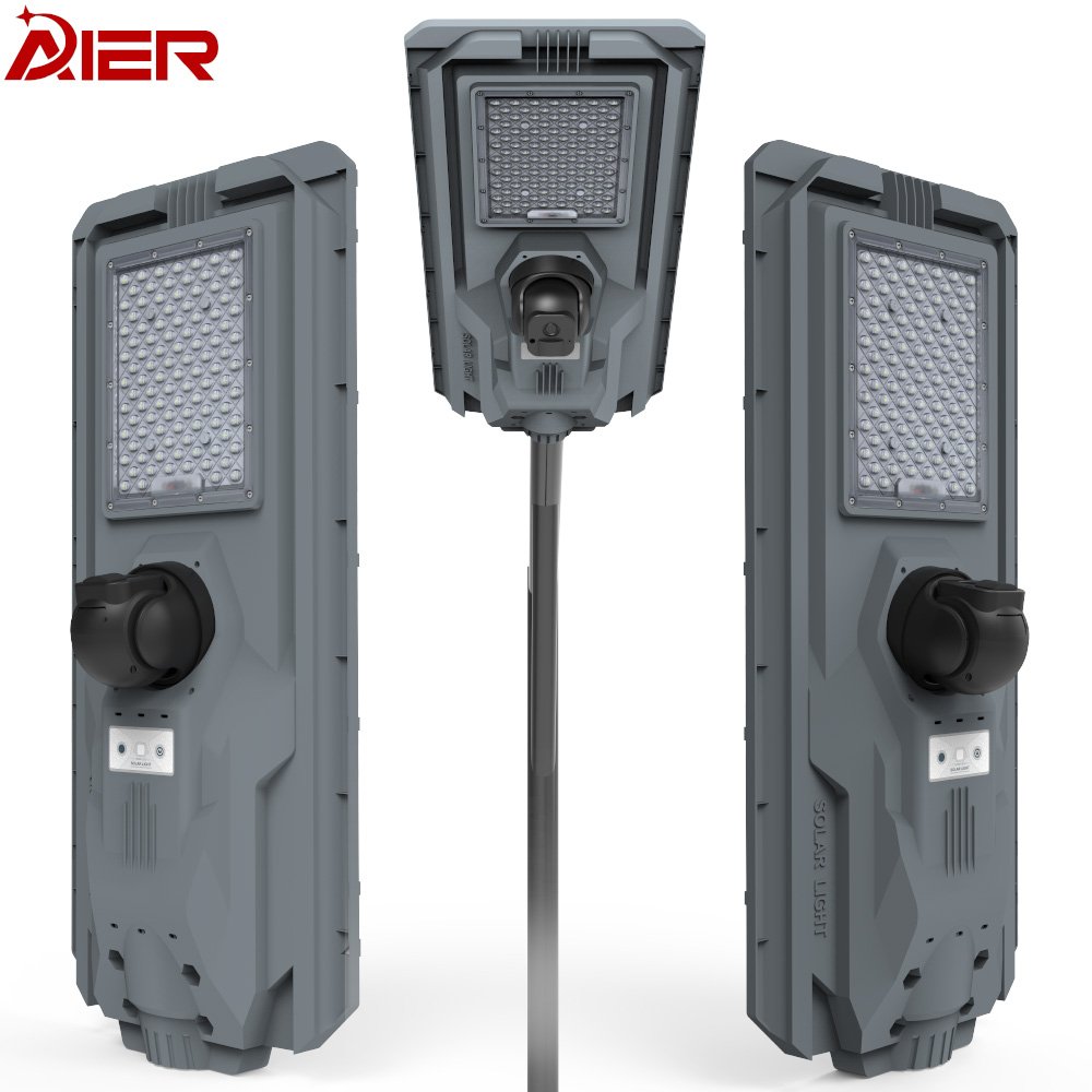 High Quality Outdoor Lighting 800w 1200w All in One Integrated Led Solar Street Light With Cctv Camera Outdoor