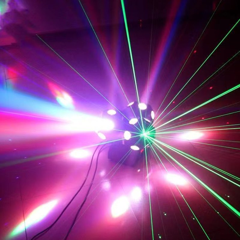 LED Three Head Moving Head Beam Light KTV Voice Controlled Moving Head Laser Spotlight Rotating Laser Light