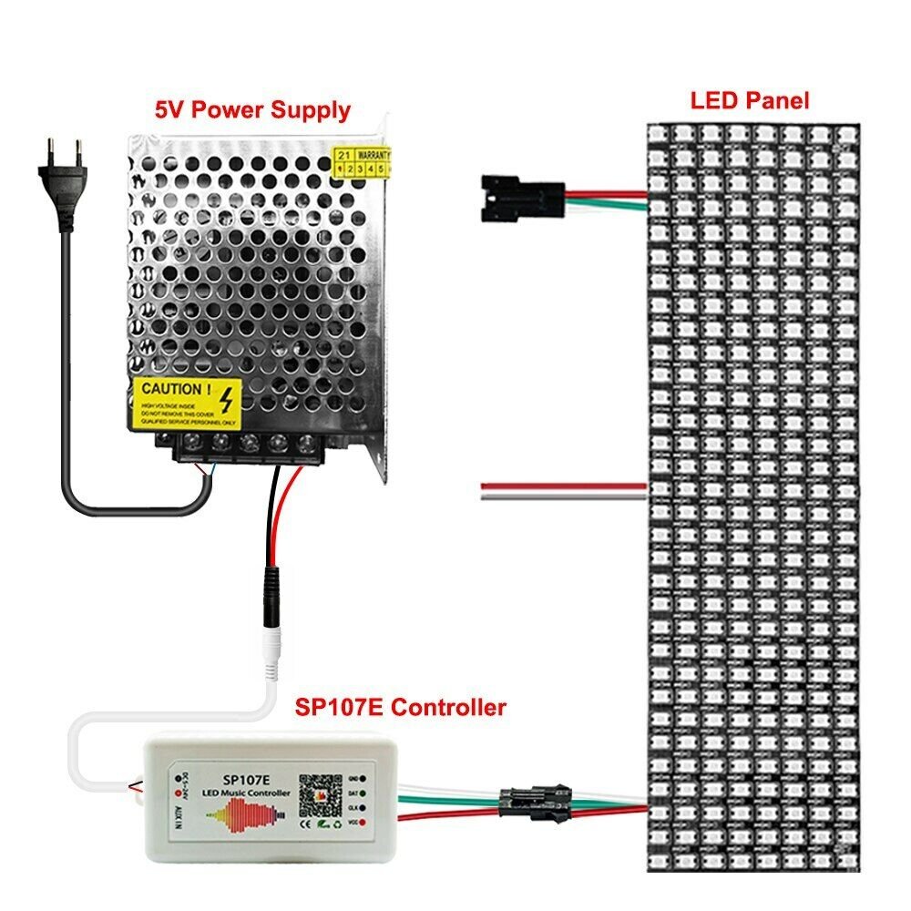 WS2812B LED Panel Chip 8x8/8x32/16x16 Pixels Full Color Panel Screen Addressable