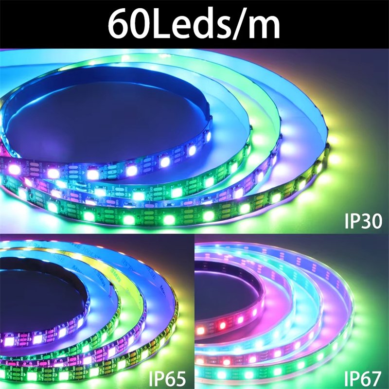 Ws2812b Led Strip Addressable Pixel Led High Quality Rgb Led Ws2811 Led Light Controller 10MM 5v 12v 24v 30 60 96 114LED