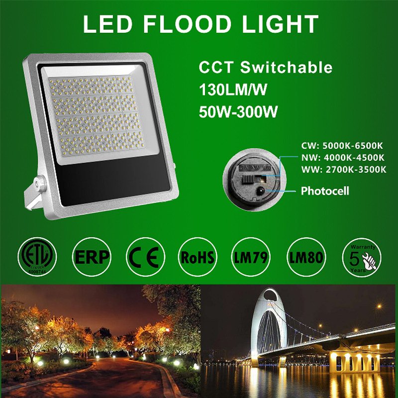 Engineering Outdoor Spotlight High Quality 150lm/W 400w 300w 200w 100w Led Flood Light Factory for Stadium Sport Fields