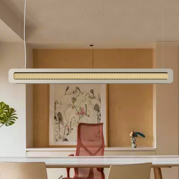 ECOJAS Aluminum Chandeliers Pendant Ceiling Line Linkable Lamp Triac 0-10v Dali Dimmable Office Hotel Hanging Led Linear Light
