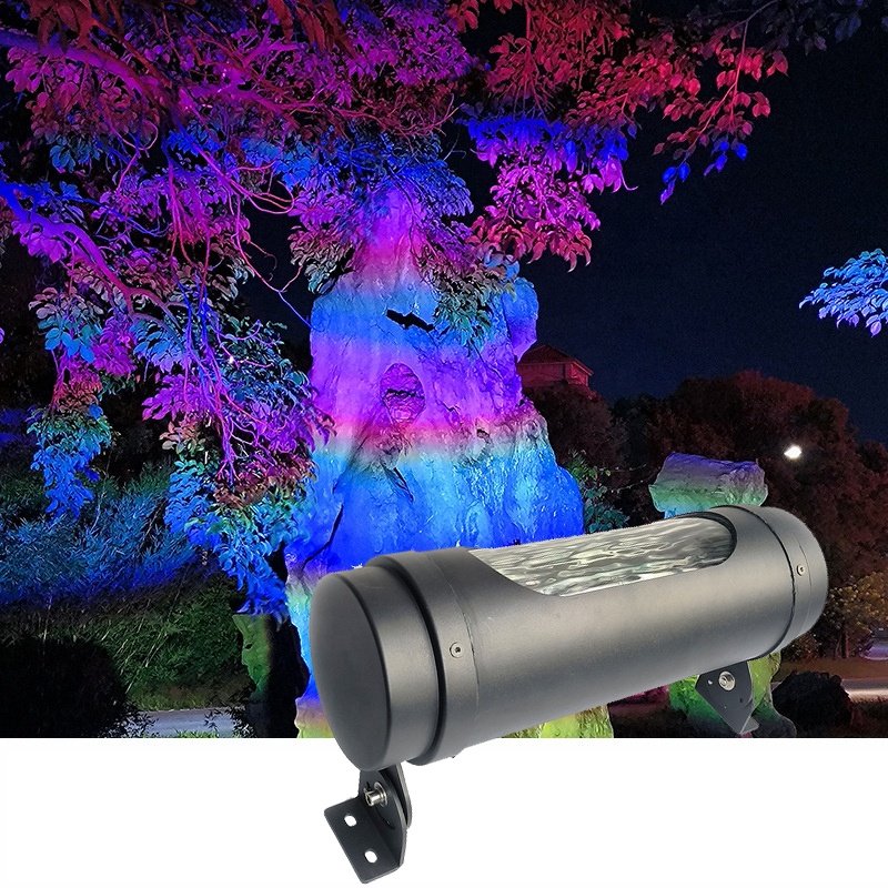 RGB Colorful Water Ripple Projection Lamp Outdoor Garden Tree Spotlight Landscape Lighting Led Dynamic Wall Washer Floodlight
