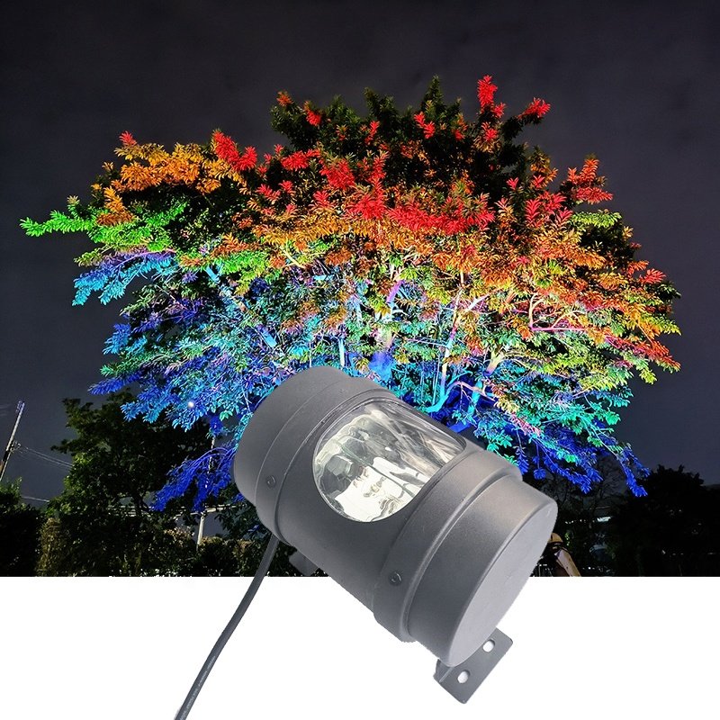 RGB Colorful Water Ripple Projection Lamp Outdoor Garden Tree Spotlight Landscape Lighting Led Dynamic Wall Washer Floodlight