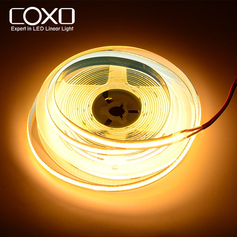 COXO Cob Led Strip for Furniture Ceiling Commercial 24 Volt 10w 12v 3000k 6500k White 5 Meter 10m 5m Bendable Cob Led Strip