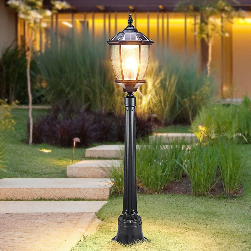Professional Manufacture Outdoor Decorative Antique Cast Iron Street Lamp Post Led Garden Pole Light