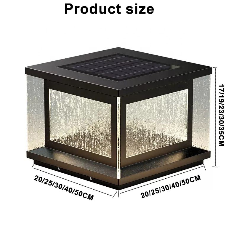 Modern Minimalist Waterproof IP65 Solar Column Headlights, Metal Garden LED Columns, Door Lights, Outdoor Columns