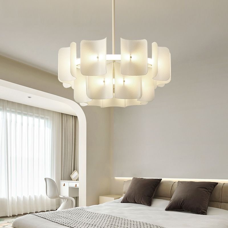 JYLIGHTING LED Pendant Lamp Japanese Wabi Sabi Style Aluminum Acrylic Bedroom Villa for Restaurant Chandelier Lighting