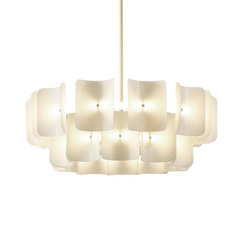 JYLIGHTING LED Pendant Lamp Japanese Wabi Sabi Style Aluminum Acrylic Bedroom Villa for Restaurant Chandelier Lighting