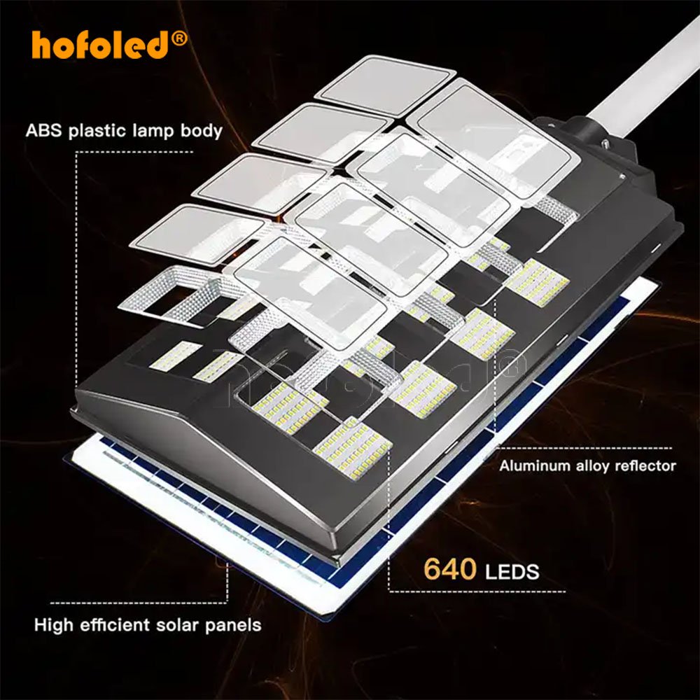 Hofoled 600W 900W 1200W Sensor Solar Street Light Aluminum Remote Control Waterproof Solar Powered Solar Light Outdoor