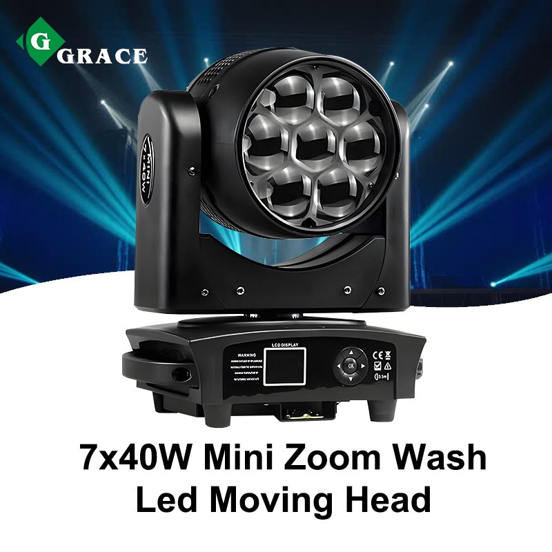Igracelite Mini 7x40w Rgbw Pixel Led Moving Head Zoom Light Ktv Nightclub Disco Beam Wash Zoom Movinghead