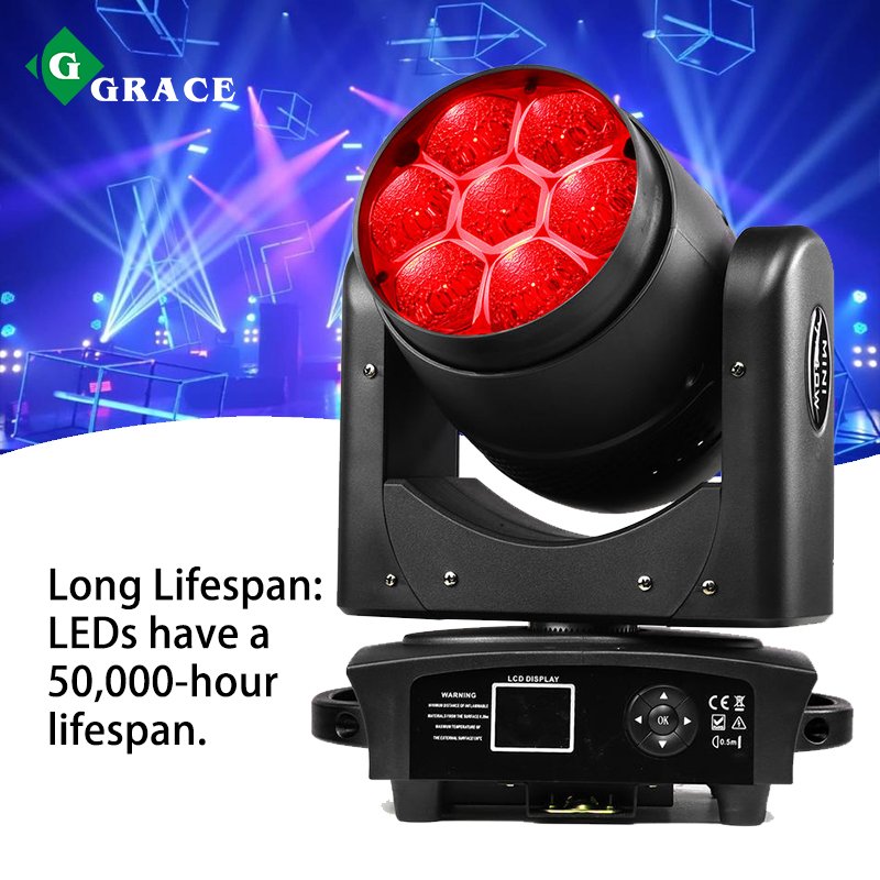 Igracelite Mini 7x40w Rgbw Pixel Led Moving Head Zoom Light Ktv Nightclub Disco Beam Wash Zoom Movinghead