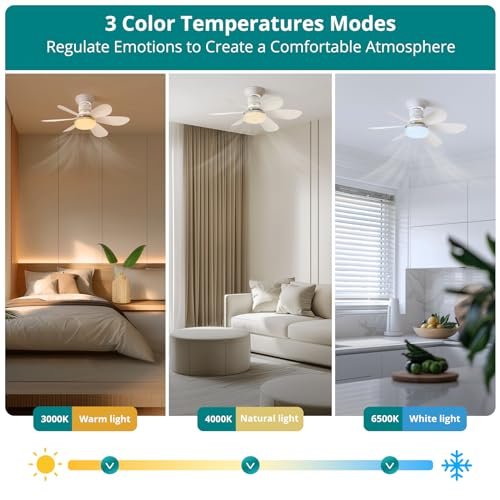 TSINYE Hot Sell Ceiling Light Dimmable Light LED Fan Light 3000K-6500K CCT Switchable With Remote Control Living Room Bedroom