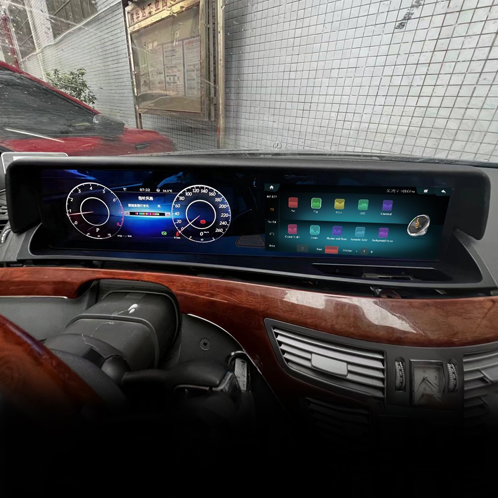 Android Dual Screen Car Digital Cluster Speed Meter for Mercedes-Benz S W221 CL W216 AMG Multimedia Player Instrument Cockpit 5G