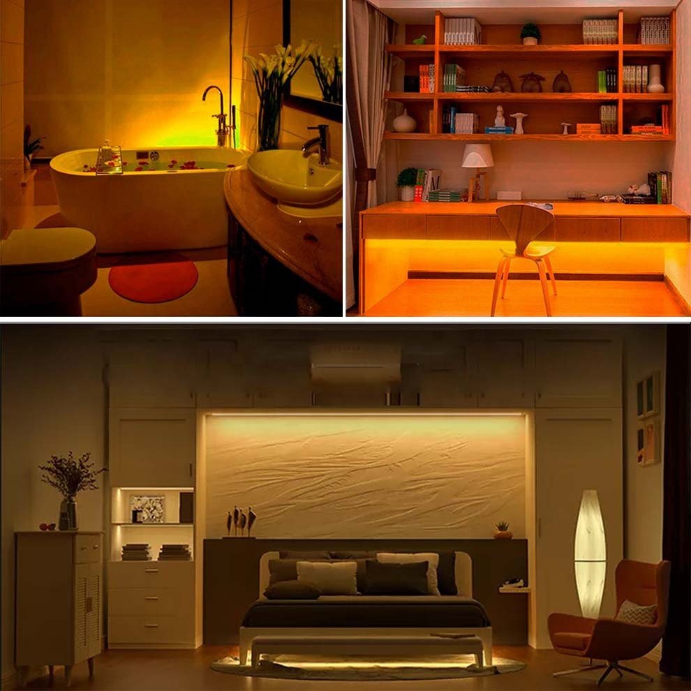 COB with Led Ultra-bright Low Pressure Household Living Room Cabinet Linear Self-adhesive Ceiling Engineering Soft Light Strip