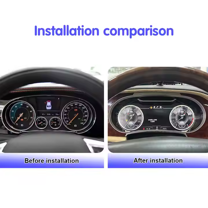 12.3 Inch Car Auto Meter Linux System Speedometer CarPlay Dashboard Digital Cluster LCD Instrument Cluster for Bentley 2005-2019