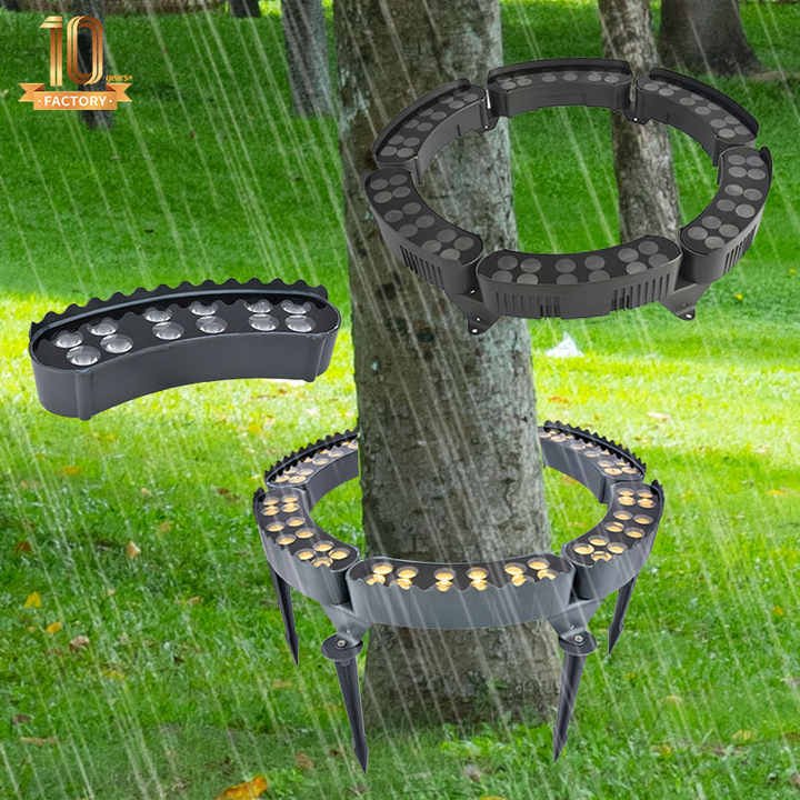 Aluminum Solar Outdoor LED Light IP65 Garden Wall Lamp Spike Electric Hugger for Landscape Tree Ring Spotlight Wall Lights