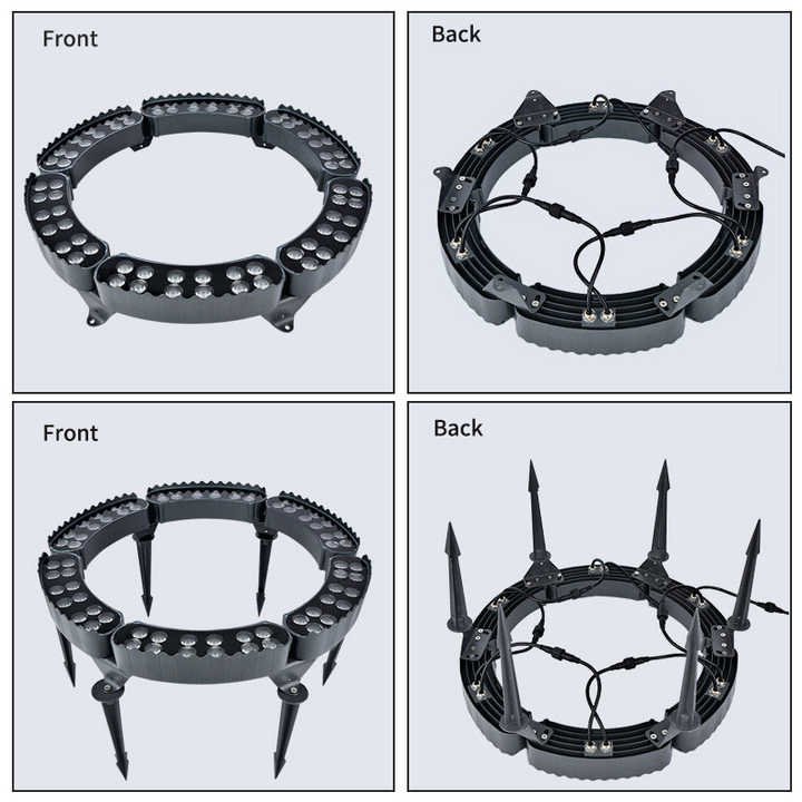 Aluminum Solar Outdoor LED Light IP65 Garden Wall Lamp Spike Electric Hugger for Landscape Tree Ring Spotlight Wall Lights