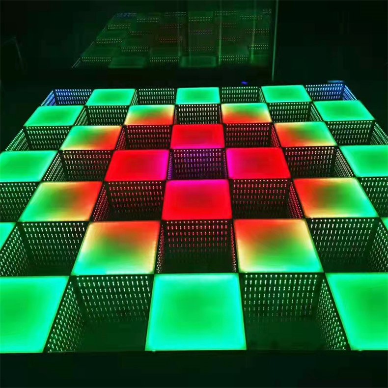 Professional Stage Lighting DMX512 Remote Control LED 3D Mirror Sensor Wedding Stage Dance Floor Light