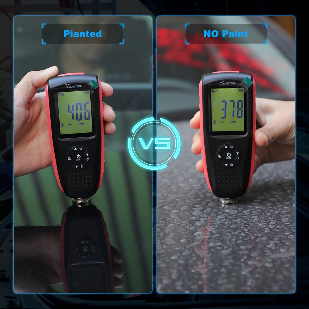 VDIAGTOOL VC200 Car Paint Tester for Coating Thickness Gauge Coating Meter With LCD Backlight Ultra-precise Fe&NFE