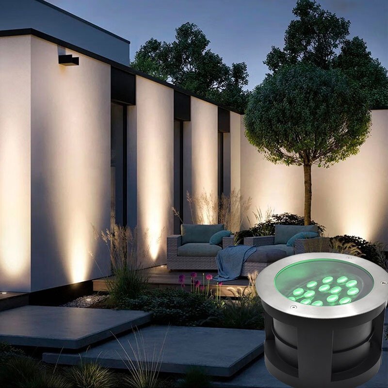 18W Adjustable Angle Led Buried Light Garden Lawn Landscape Tree Light IP67 Waterproof Underground Lamp Floor Tile Light