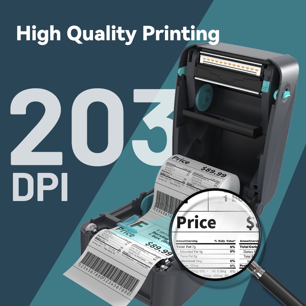 Gainscha GS-2406T Desktop Thermal Transfer Barcode Printer No Ink Thermal Printer