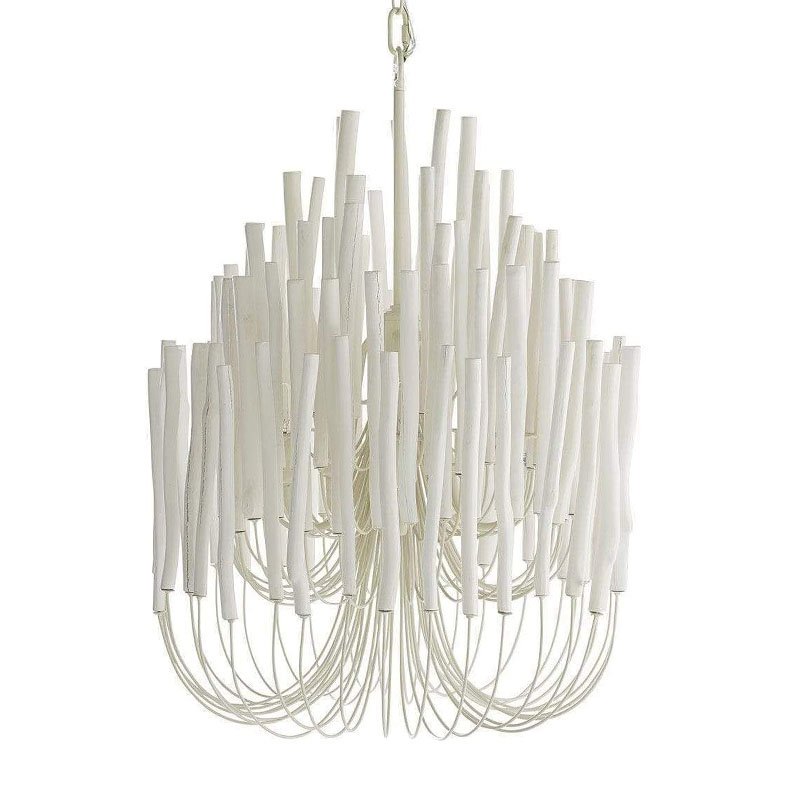 AOLIER High Quality Chandeliers Nordic Style Wooden Metal Chandelier White Chandelier