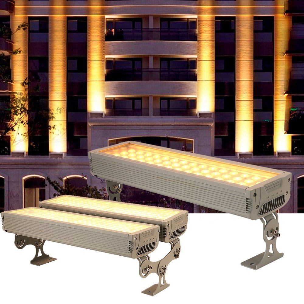 RGB Colorful Floodlight Hotel Architectural Lighting DMX 96W Led Wall Washer Spotlight Outdoor Landscape a Beam of Project Light