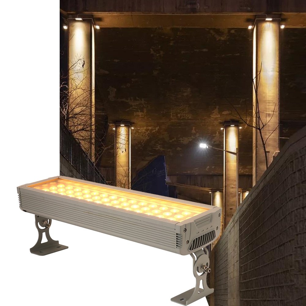 RGB Colorful Floodlight Hotel Architectural Lighting DMX 96W Led Wall Washer Spotlight Outdoor Landscape a Beam of Project Light