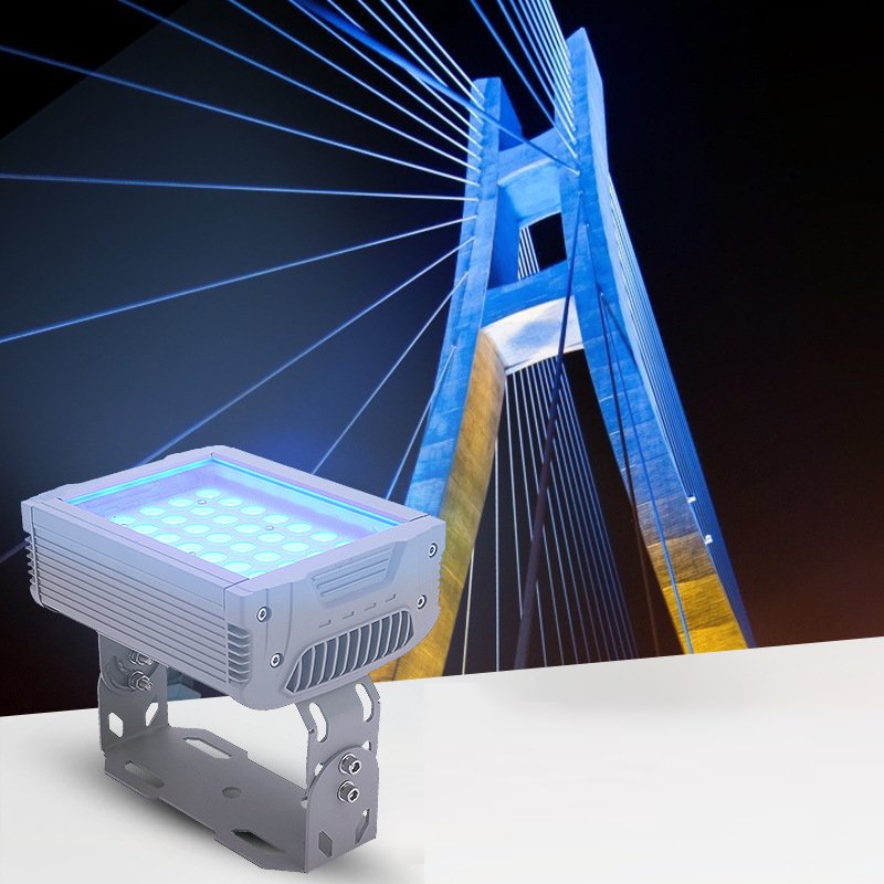 RGB Colorful Floodlight Hotel Architectural Lighting DMX 96W Led Wall Washer Spotlight Outdoor Landscape a Beam of Project Light