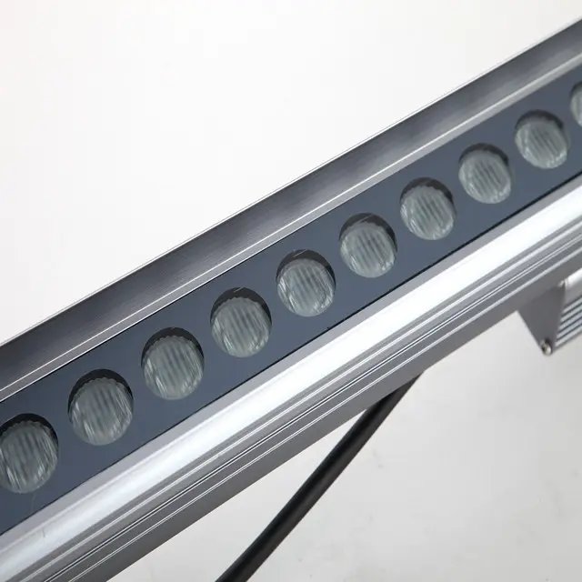 Commercial Anti-Glare RGBW 24V 36W LED Wall Washer Lights DMX512 Bridge Bar Line Exterior Building Outdoor Hotel Use IP65 Glass