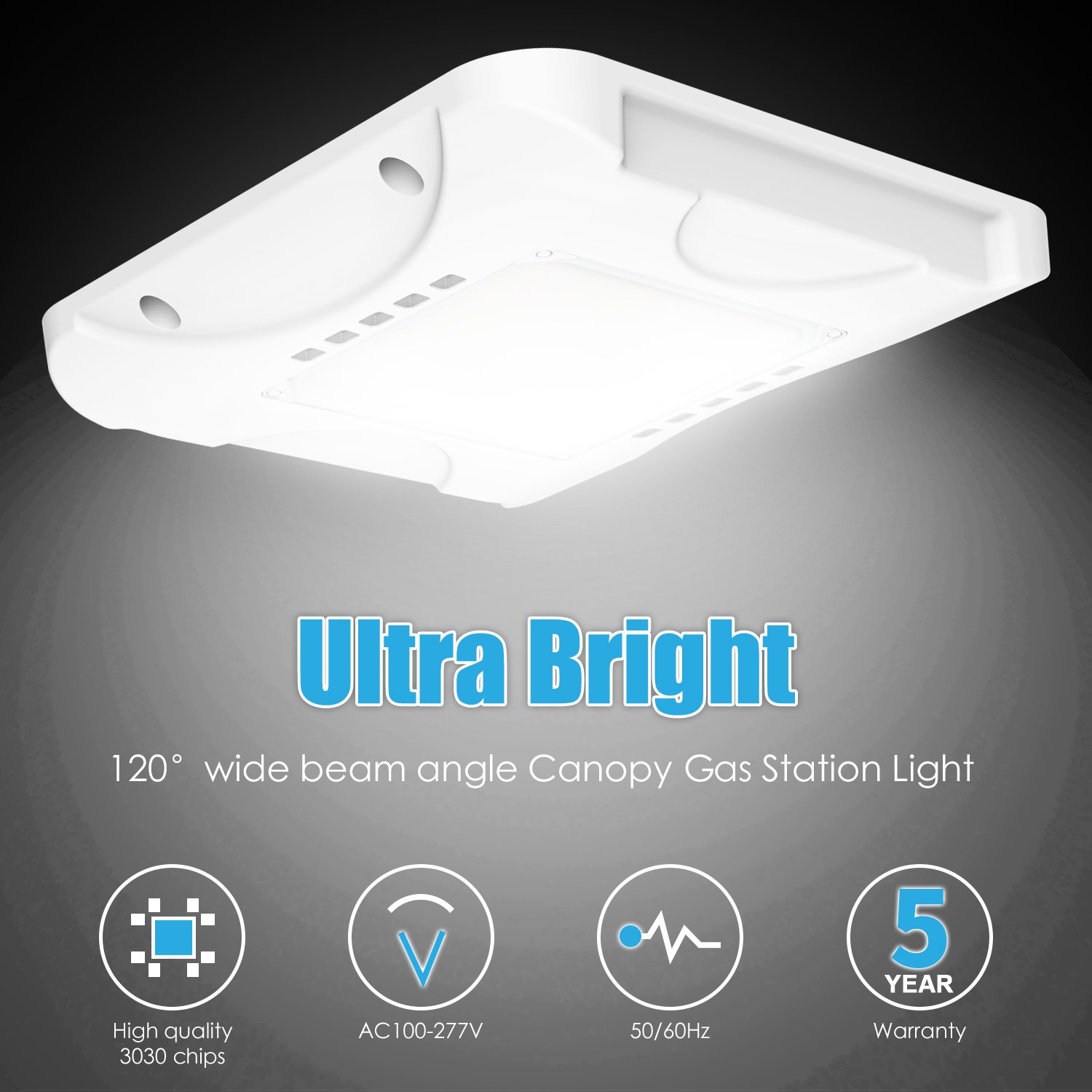 Canopy Illumination US in Stock 45W 70W 100W 150W 240W Commercial Lighting Parking Garages Gas Stations Fixture LED Canopy Light