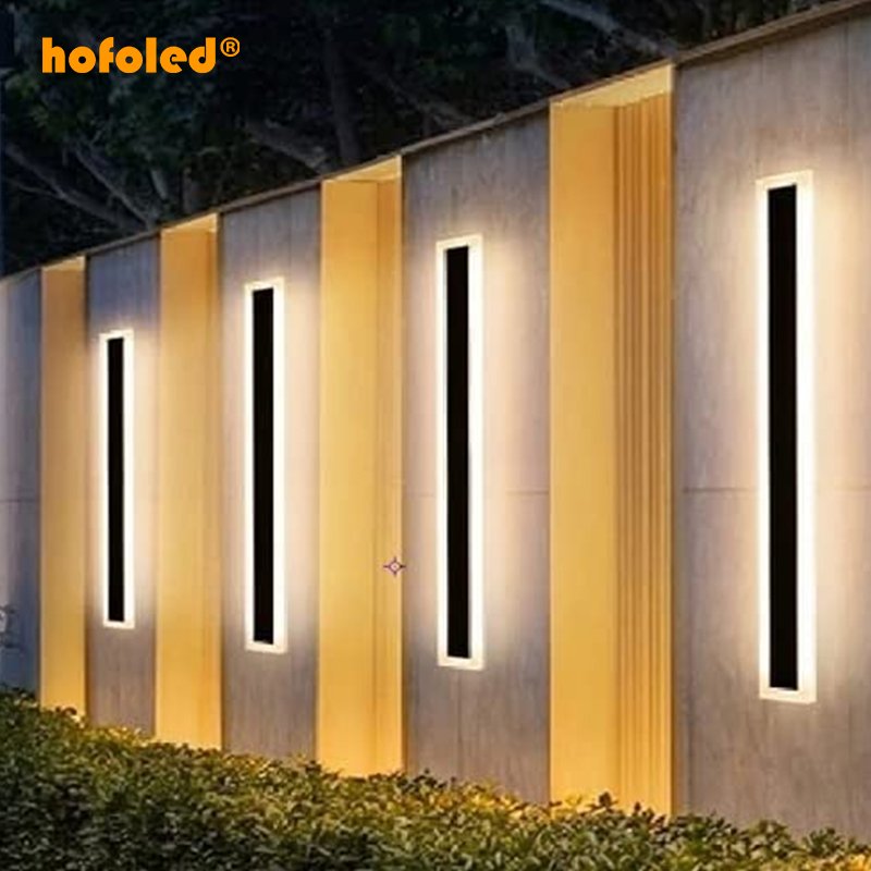 Hofoled 5CCT 6CCT Dimming Color LED Outdoor Wall Light Long Strip Wall Mounted Lights Dimmable Wall Lights for Home