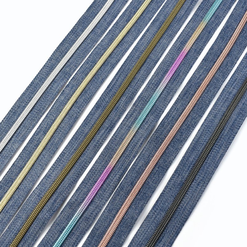 Meetee ZA481 5# Sewing Accessories Sewing Zipper Tape Bag Garment Nylon Zippers by the Meter Purse Coil Plastic Zips Repair Kit