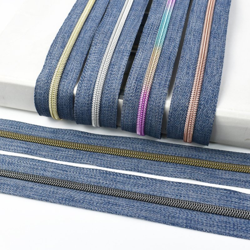 Meetee ZA481 5# Sewing Accessories Sewing Zipper Tape Bag Garment Nylon Zippers by the Meter Purse Coil Plastic Zips Repair Kit