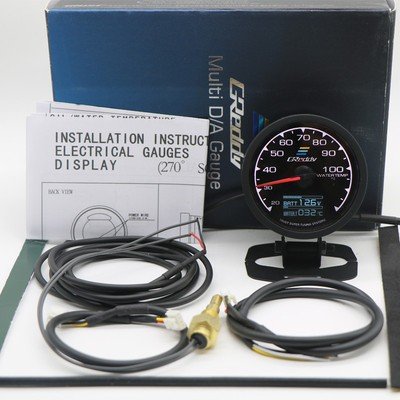 62mm Auto Meter 7 Colour LED Digital Meter Boost Volt Display Water Oil Temp Fuel Oil Pressure RPM Vacuum AFR Gauge