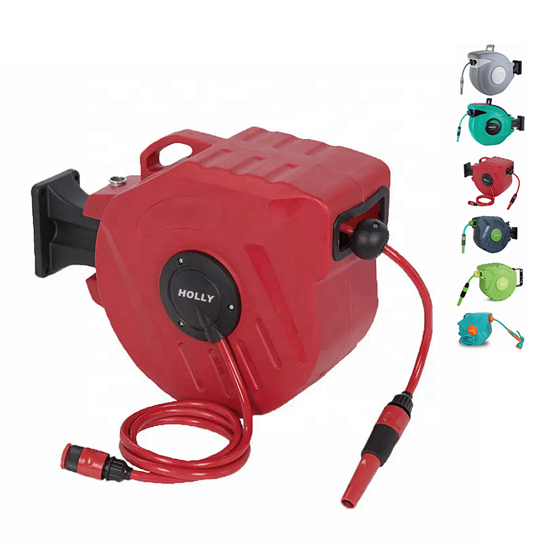 Garden Watering Sets Hoses & Reels Portal Automatic Hose Reel Retractable for Wash Irrigation System Wall Mount Rewind Hose Reel